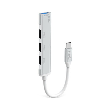 Hub USB-C HAVIT HB41, 4u1, Srebrni