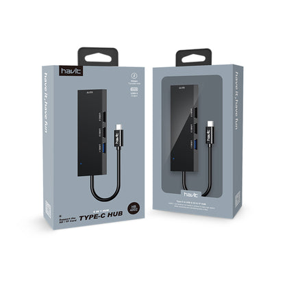 Hub USB-C HAVIT HB41, 4u1, Srebrni