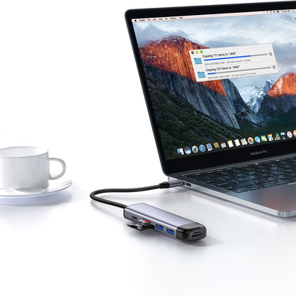 Hub USB-C McDodo HU-7740, 6u1, Sivi