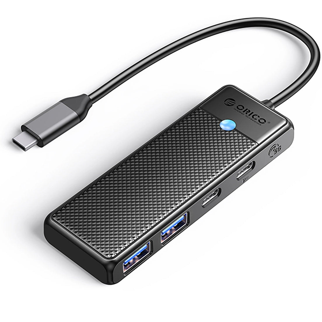 Hub USB-C Orico PAPW2AC-C3, 2 x USB-A 3.0 - 2 x USB-C, Crni