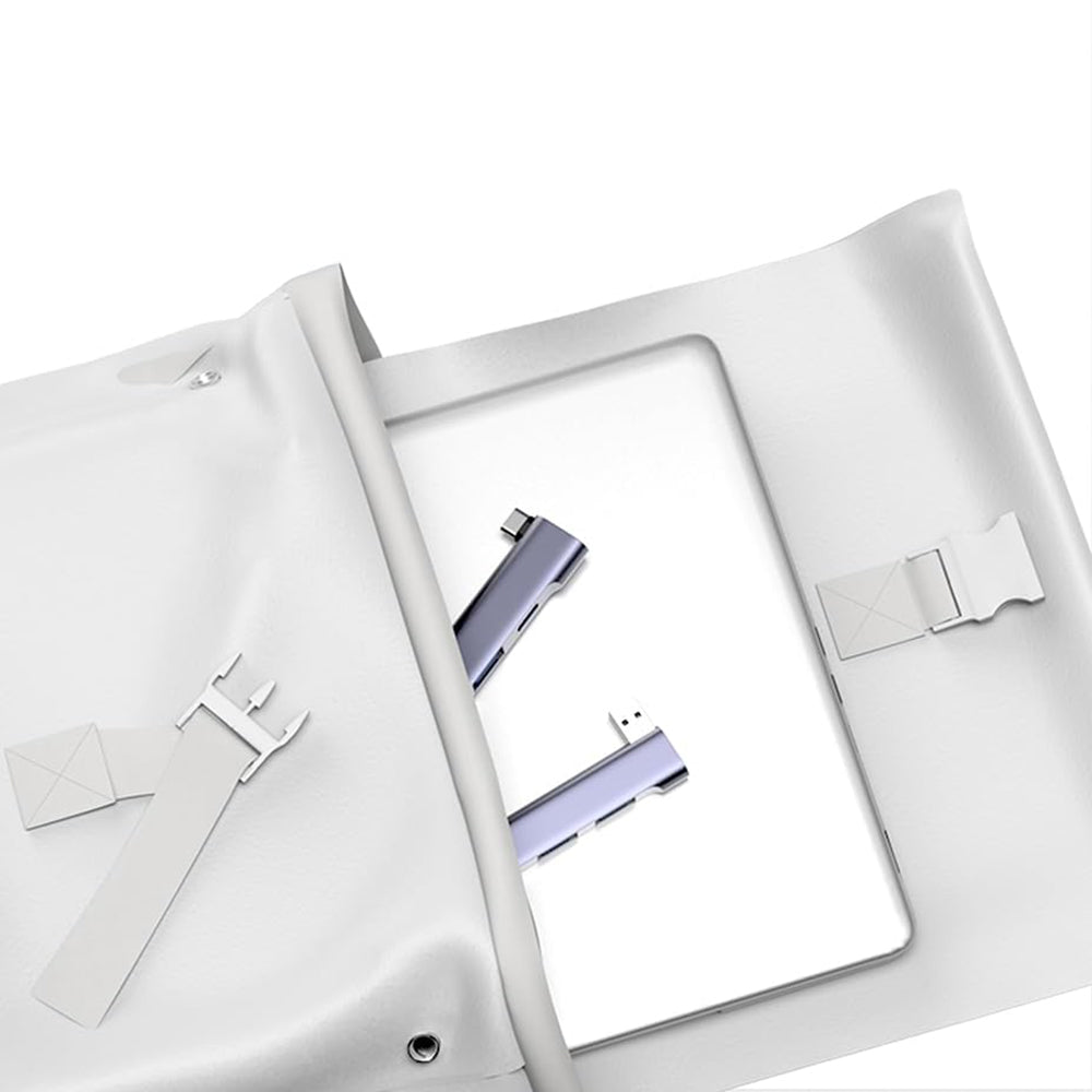 Hub USB-C Techsuit H13 ZenithDock, 4u1, Sivi