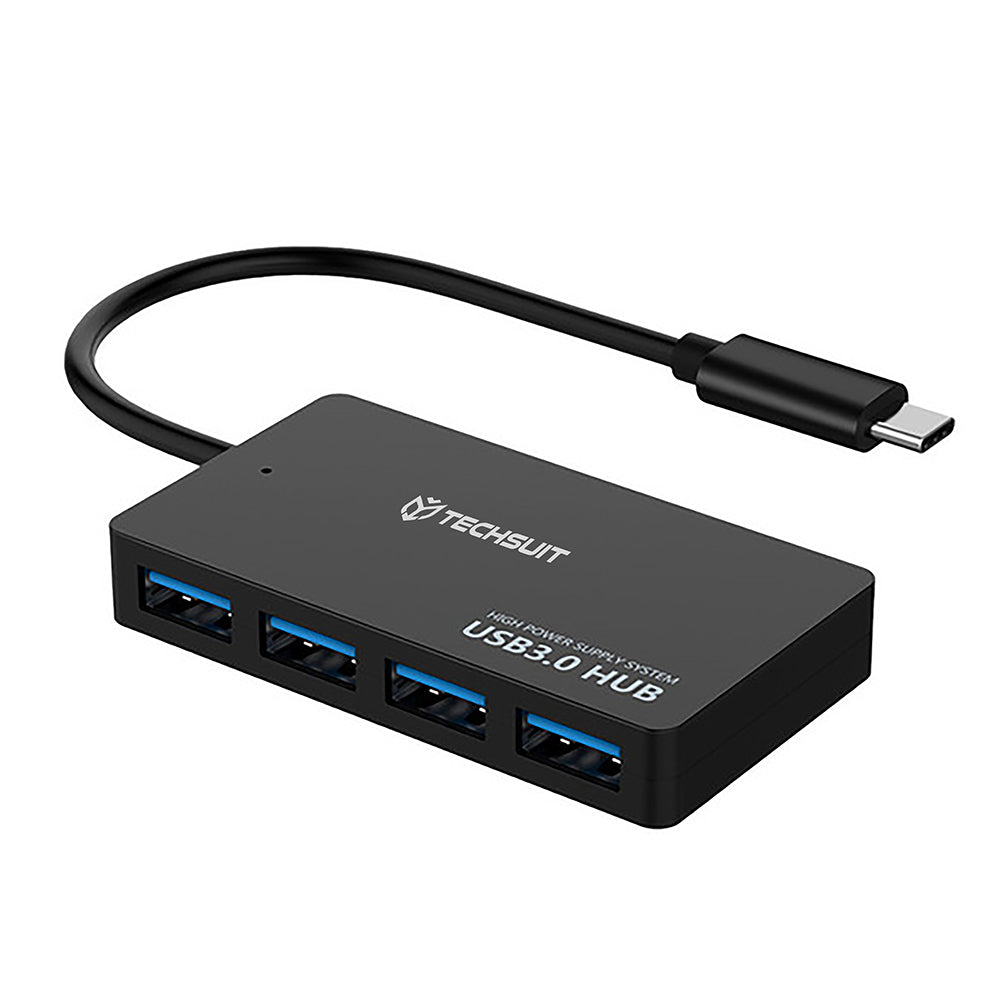 Hub USB-C Techsuit H16 QuantumNode, 4u1, Crni