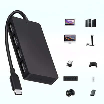 Hub USB-C Techsuit H16 QuantumNode, 4u1, Crni