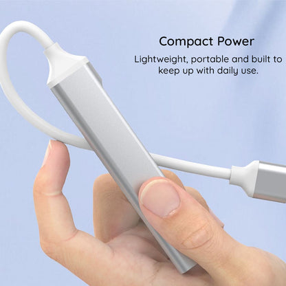 Hub USB-C Techsuit H18 PolarisBridge, 4u1, Sivo Bijeli