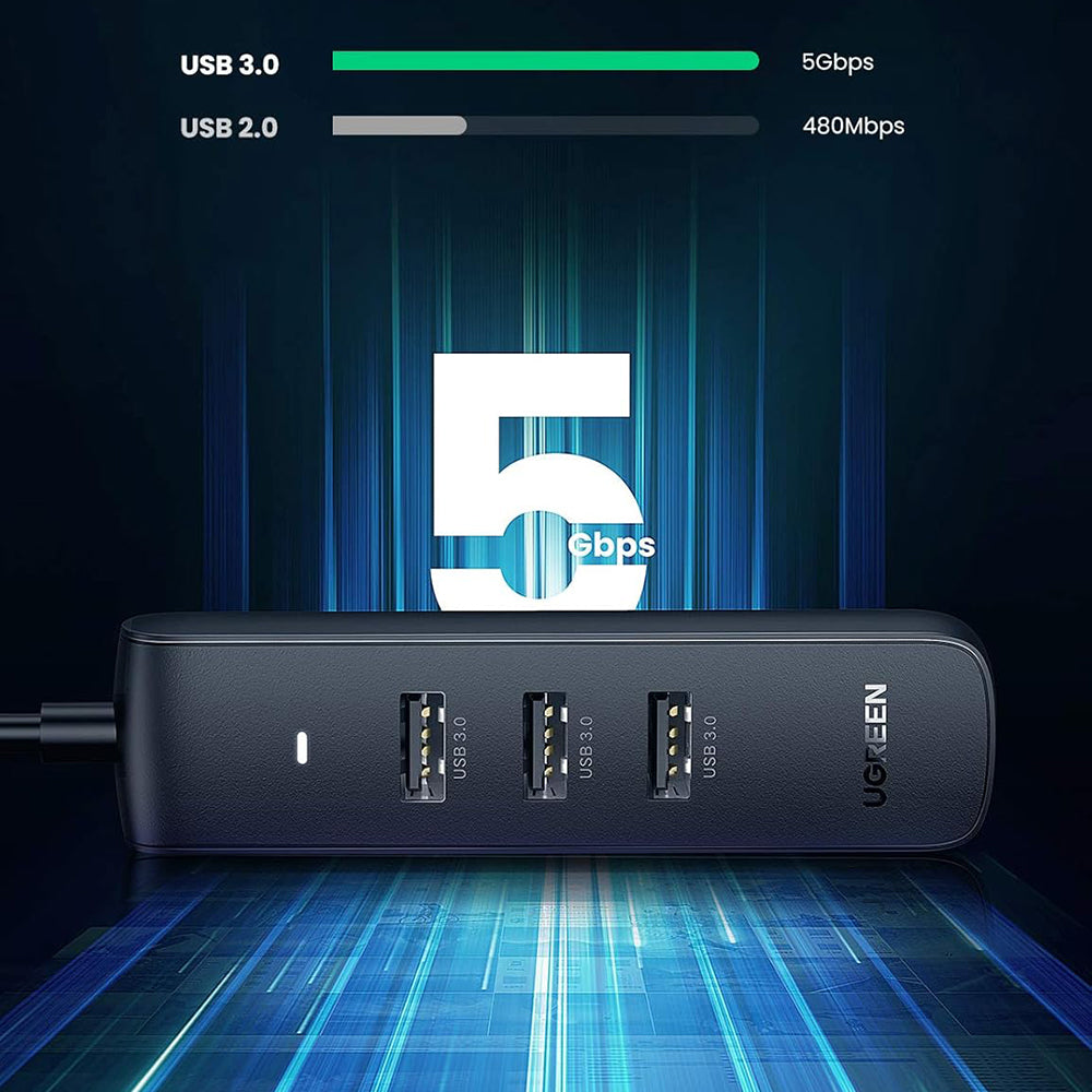 Hub USB-C UGREEN CM416 (10916), 4 x USB-A 3.0, Crna