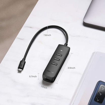 Hub USB-C UGREEN CM416 (10916), 4 x USB-A 3.0, Crna
