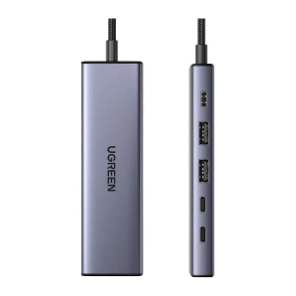 Hub USB-C UGREEN CM511 (75586), 6u1, Sivi