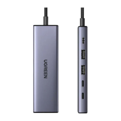 Hub USB-C UGREEN CM511 (75586), 6u1, Sivi