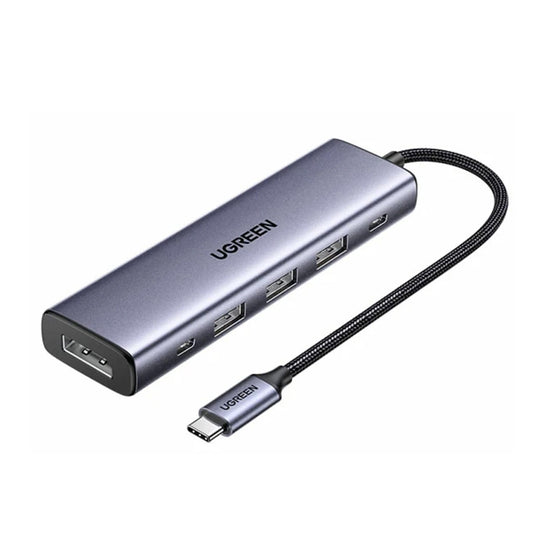 Hub USB-C UGREEN CM511 (75642), 6u1, Sivi