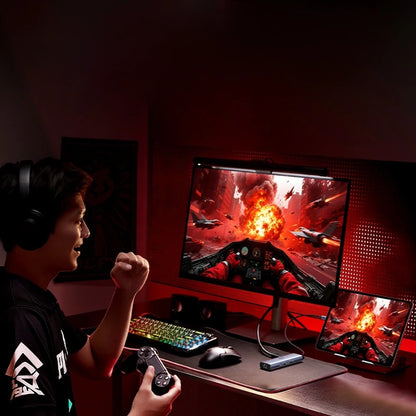 Hub USB-C UGREEN CM512 (75643), 6u1, Sivi