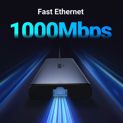 Hub USB-C UGREEN CM639 (45380), 2 x USB-A 3.2 - 3 x USB-C - 2 x HDMI - 1 x RJ45 - 1 x SD - 1 x microSD, Sivi