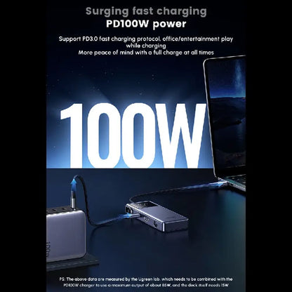 Hub USB-C UGREEN CM888 (45155) Uno, 6u1, Sivi