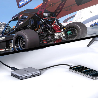 Hub USB-C UGREEN CM896 (65759), 7u1, Sivi