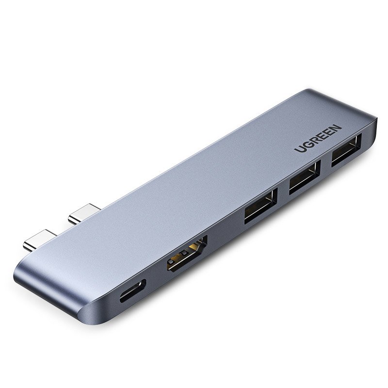 USB-C hub UGREEN za Apple MacBook Pro / Air seriju, 3 x USB-A 3.0 - 1 x USB-C - 1 x HDMI, Siva