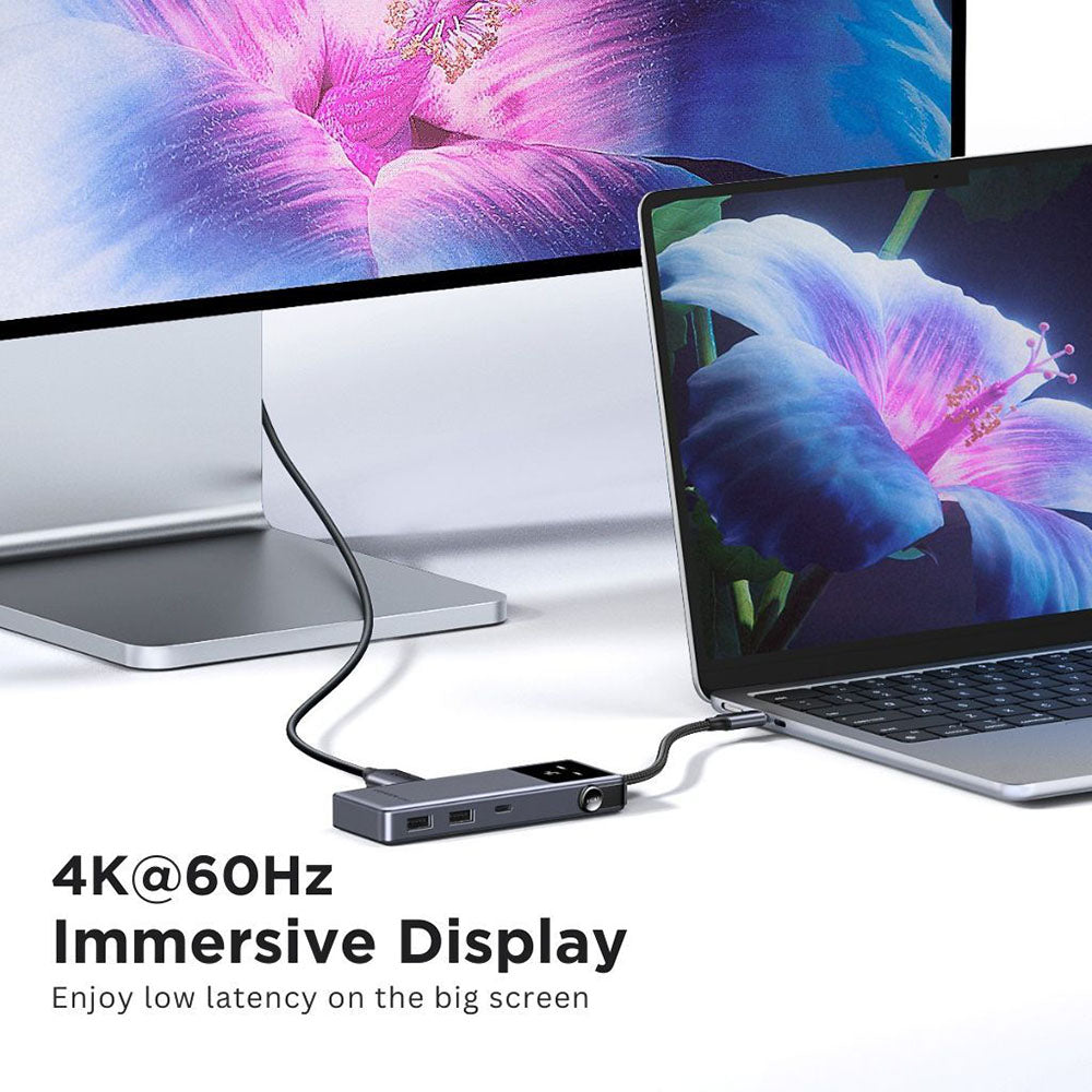 Hub USB-C UGREEN Uno (75179), 2 x USB-A - 2 x USB-C - 1 x HDMI - 1 x SD - 1 x microSD, Siva
