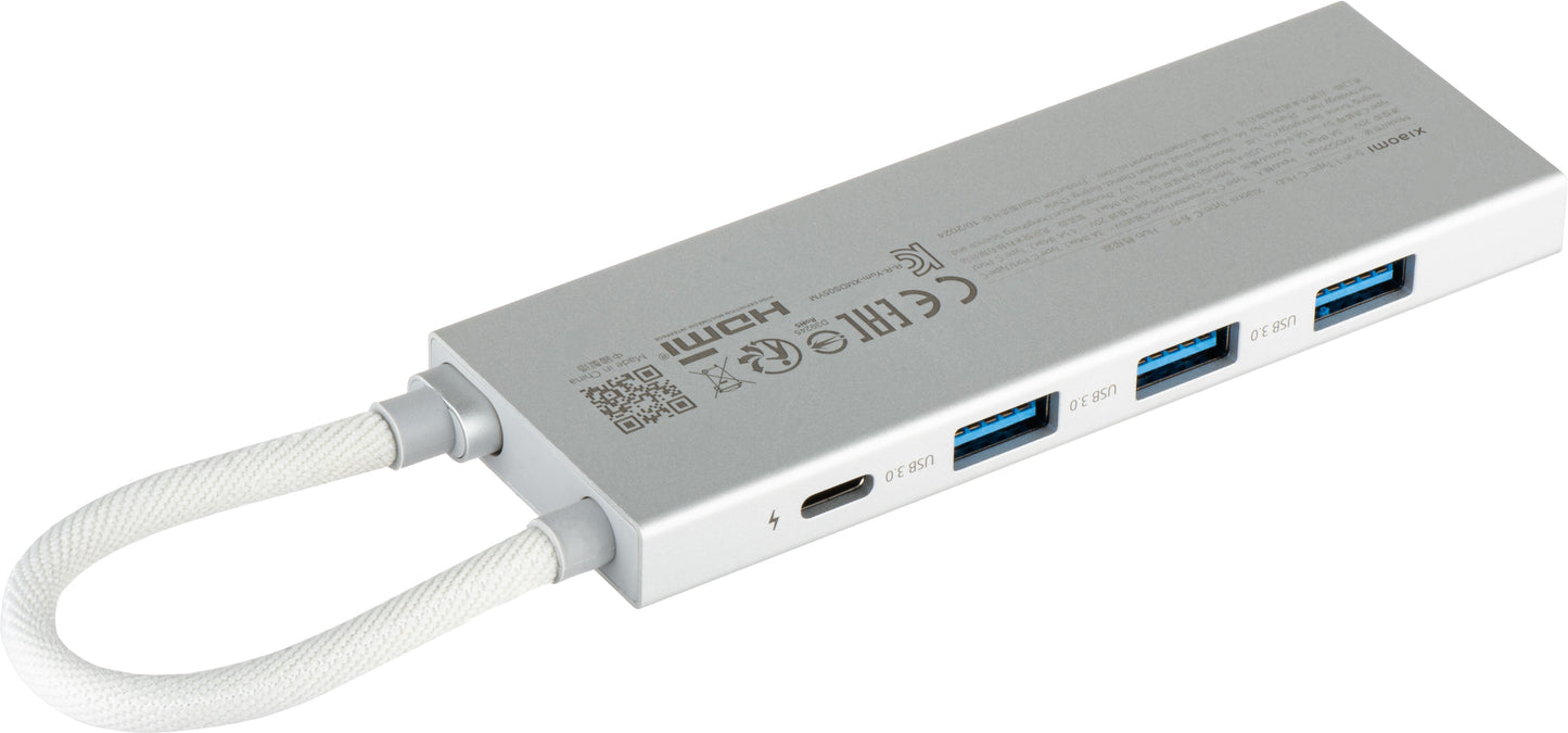 Hub USB-C Xiaomi, 3 x USB-A 3.0 - 1 x USB-C - 1 x HDMI, Bijeli BHR8804GL
