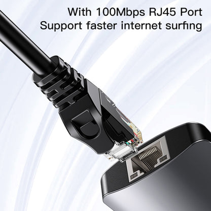 Hub USB-C Yesido HB15, 6u1, Sivi