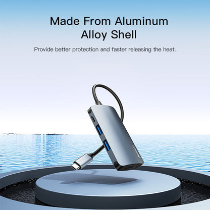 Hub USB-C Yesido HB16, 7u1, Sivi