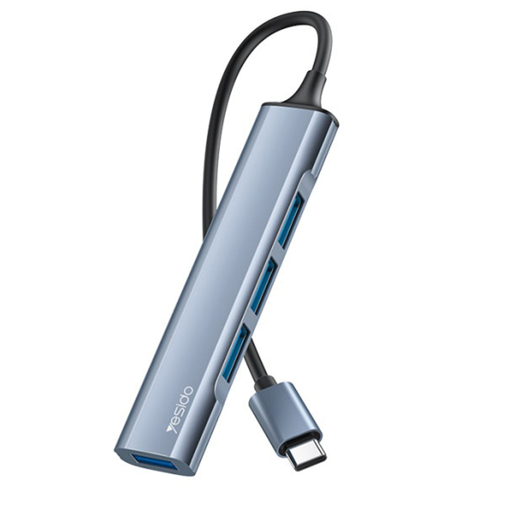 Hub USB-C Yesido HB17, 4u1, Sivi