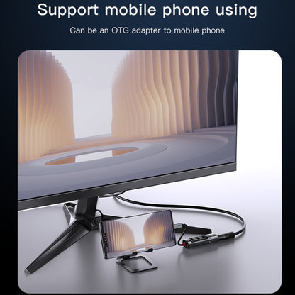 Hub USB-C Yesido HB22, 5u1, Sivi