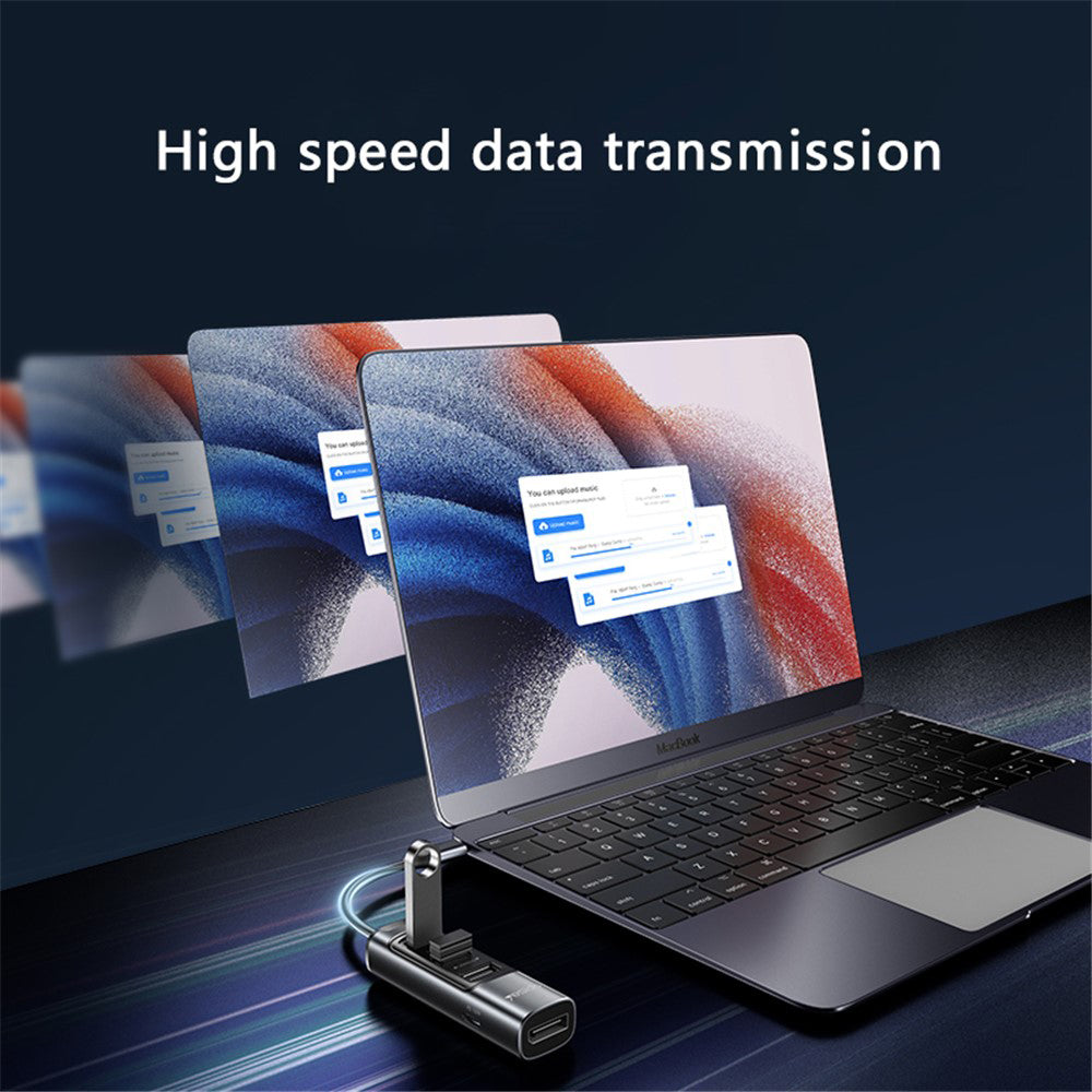 Hub USB-C Yesido HB23, 5u1, Sivi