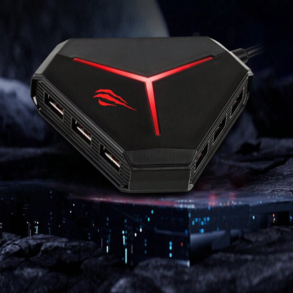 Hub USB HAVIT H95, 10u1, Crni