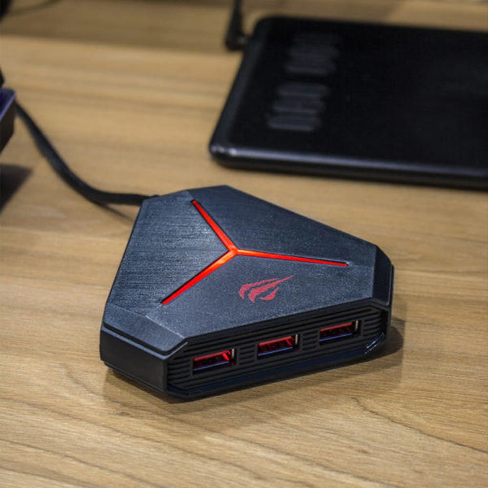 Hub USB HAVIT H95, 10u1, Crni