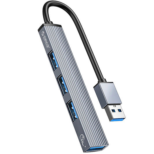 USB hub Orico AH-A13, 1 x USB-A 3.0 - 3 x USB-A, Sivi