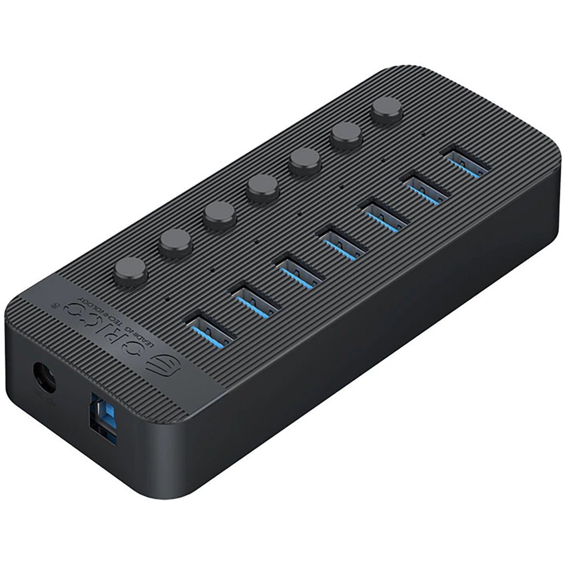 Hub USB Orico CT2U3-7AB, 7 x USB-A 3.0, Crni