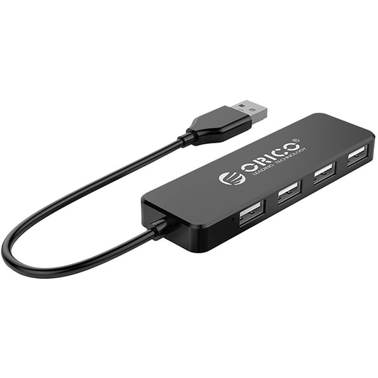 Hub USB Orico FL01, 4 x USB-A, Crni