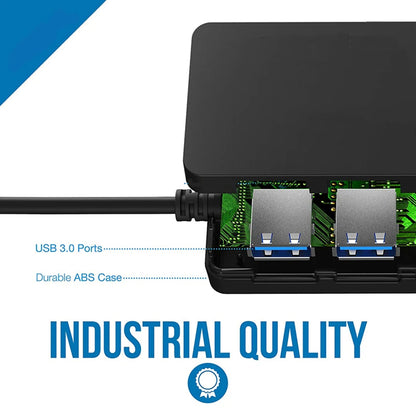 USB Hub Techsuit H15 QuantumNode, 4u1, Crni