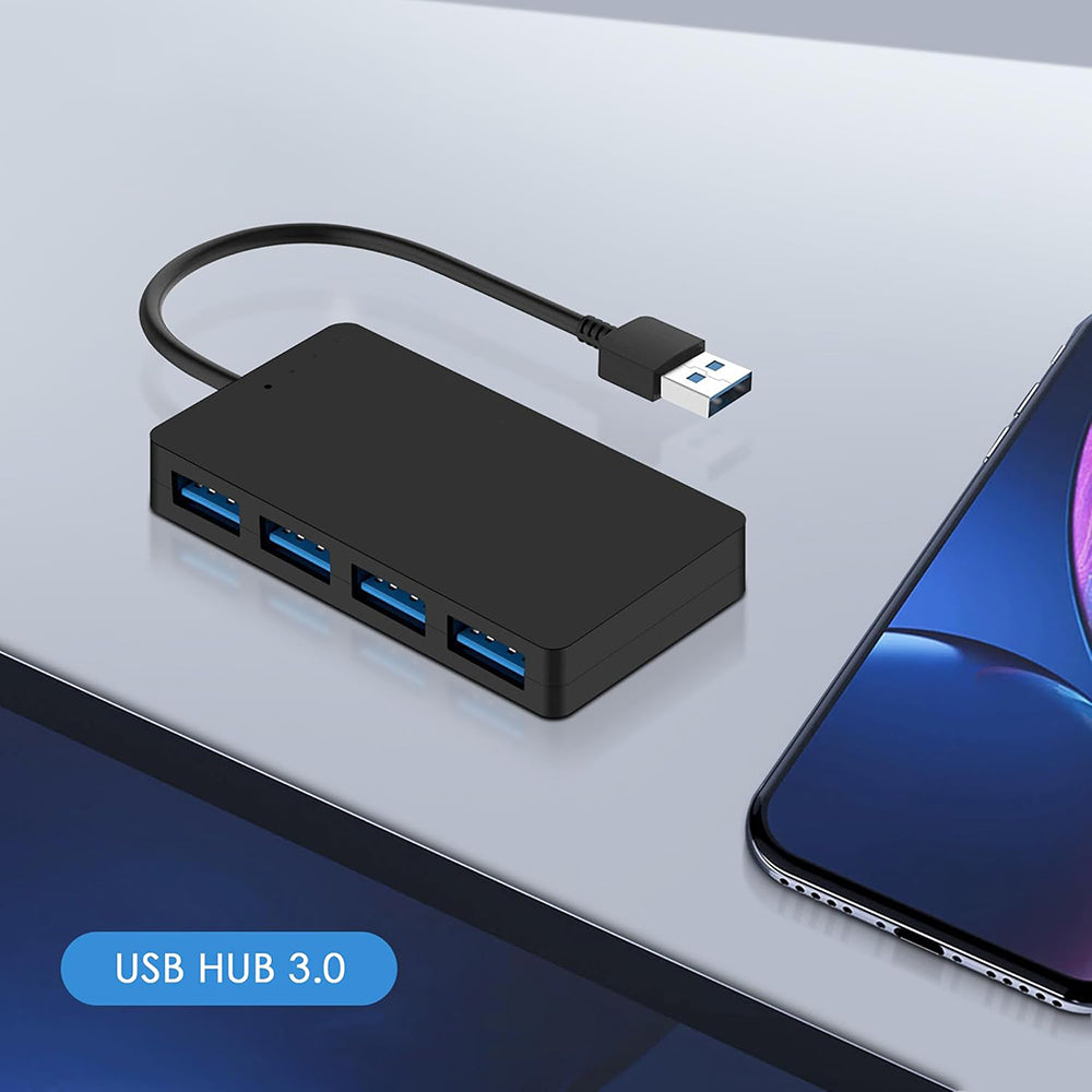 USB Hub Techsuit H15 QuantumNode, 4u1, Crni
