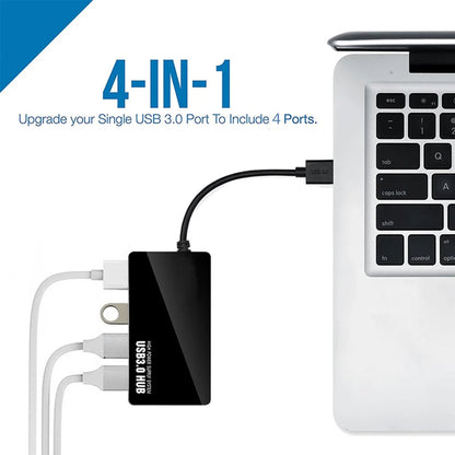 USB Hub Techsuit H15 QuantumNode, 4u1, Crni