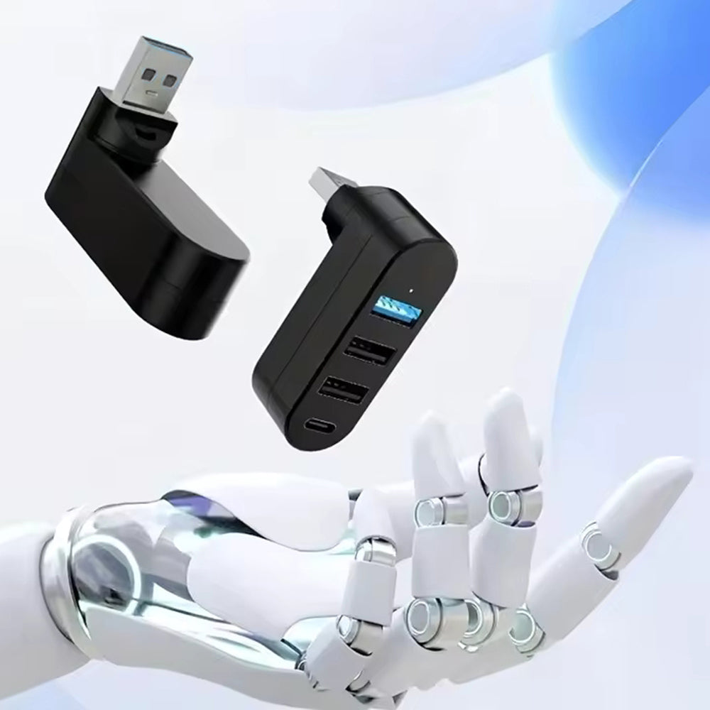 USB Hub Techsuit H17 SplitterNode, 4u1, Crni