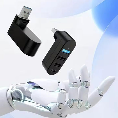 USB Hub Techsuit H17 SplitterNode, 4u1, Crni