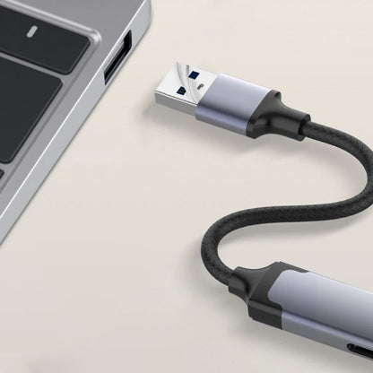 USB Hub Techsuit H19 PolarisBridge, 4u1, Sivo Bijeli