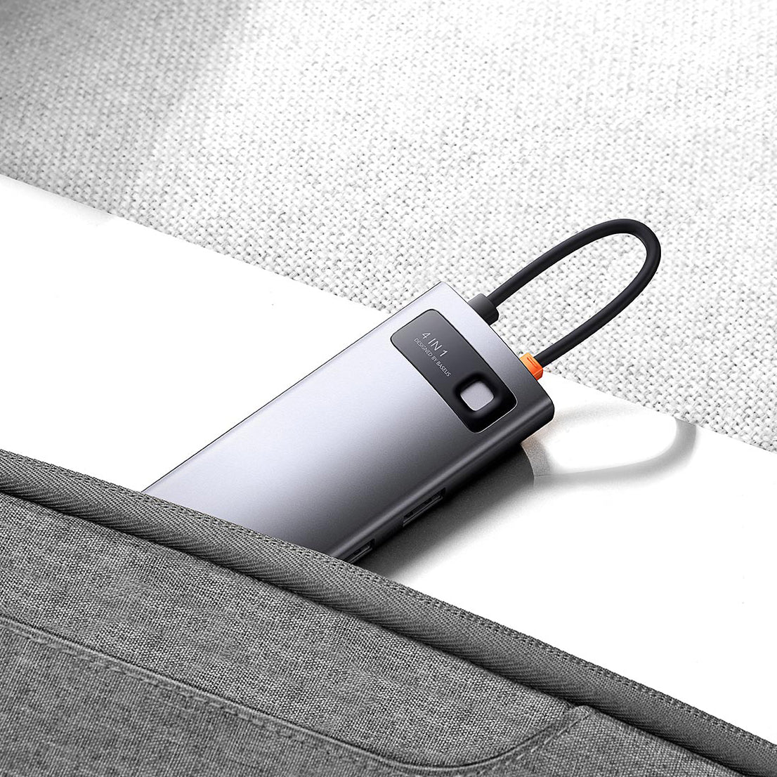 Hub USB-C Baseus Metal Gleam, 4 x USB-A 3.0, Sivi WKWG070013