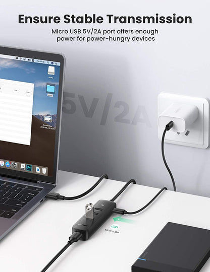 USB hub UGREEN CM416, 4 x USB-A 3.0, 1m, Crni