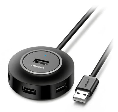USB Hub UGREEN CR106, 4 x USB-A, 1m, Crni