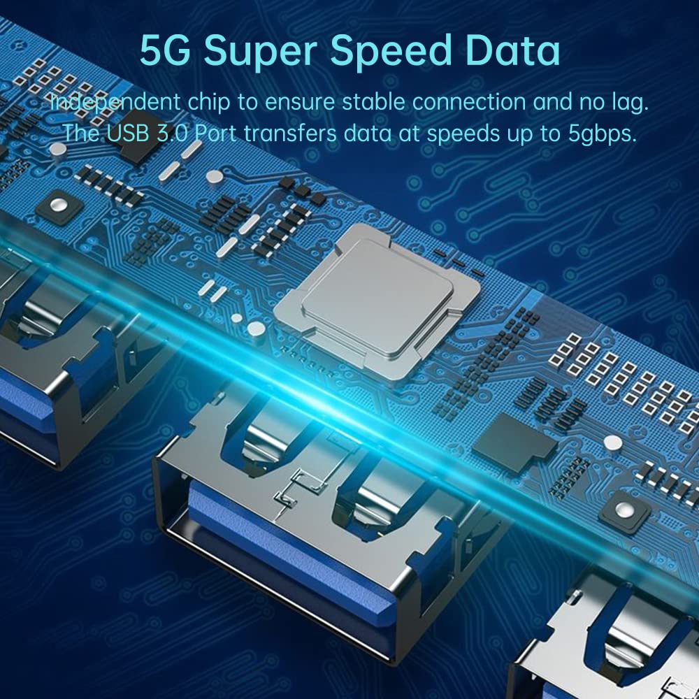 Hub USB / USB-C Techsuit H8 DataBridge, 4u1, Sivi