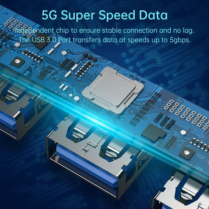 Hub USB / USB-C Techsuit H8 DataBridge, 4u1, Sivi