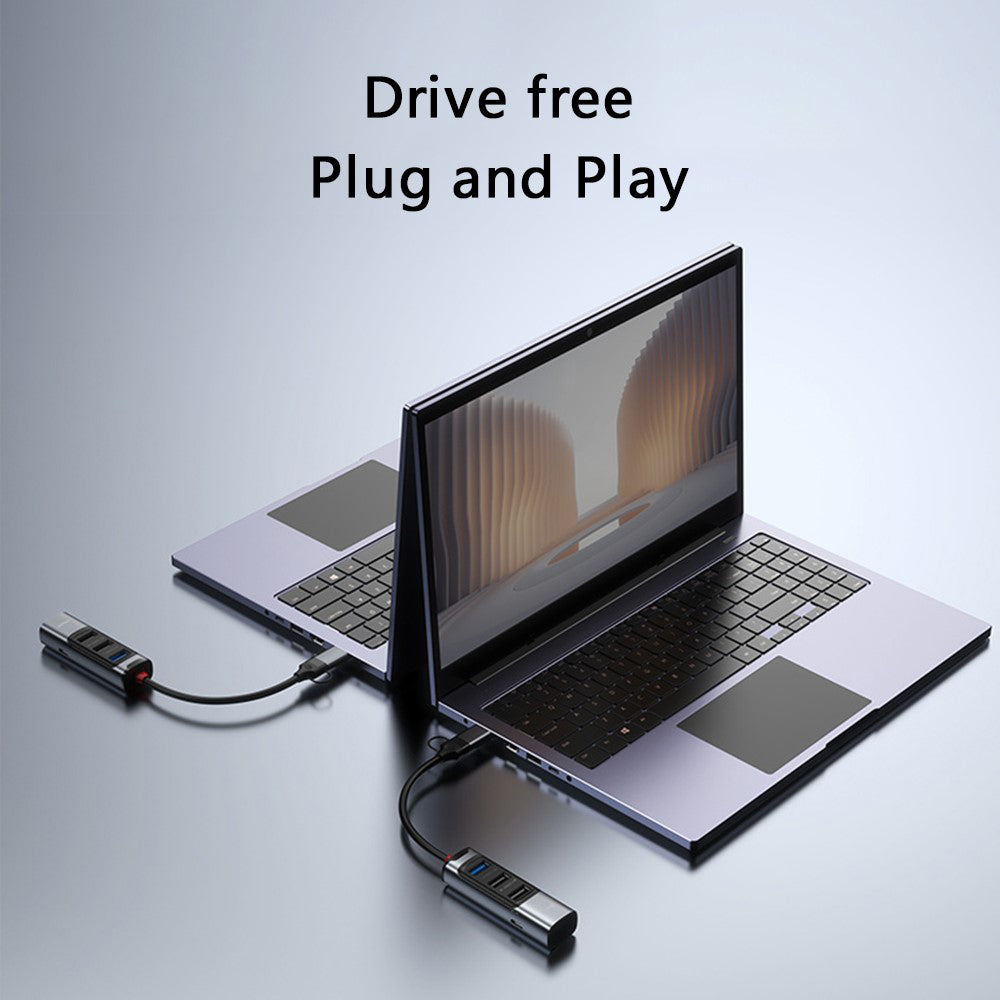 USB / USB-C hub Yesido HB19, 4u1, Sivi