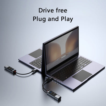 USB / USB-C hub Yesido HB19, 4u1, Sivi