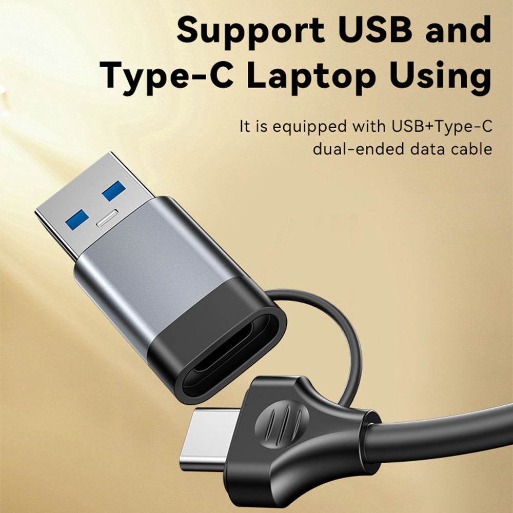 USB / USB-C hub Yesido HB21, 5u1, Sivi