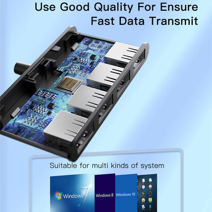 USB hub Yesido HB12, 4u1, Sivi