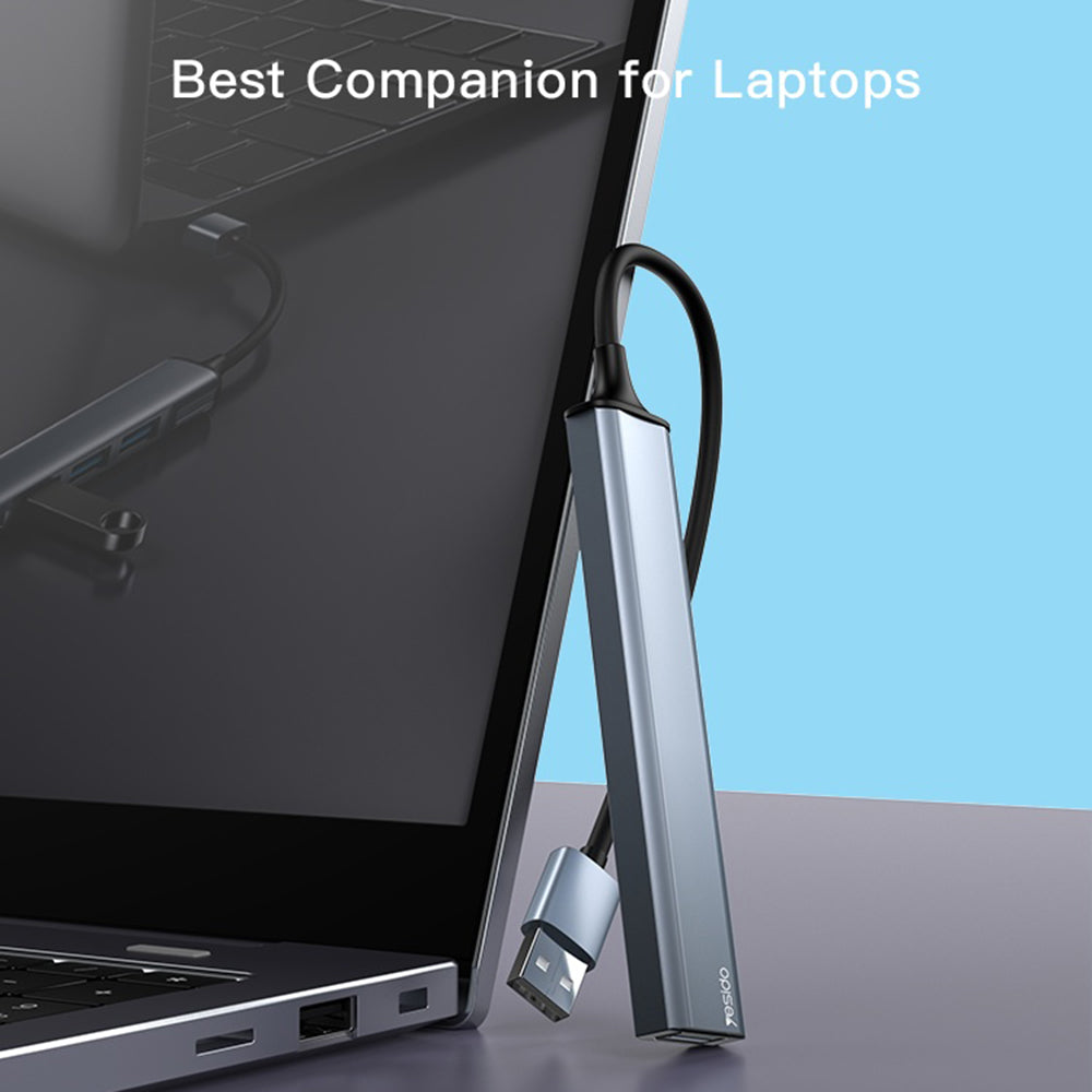 USB Hub Yesido HB18, 4u1, Sivi