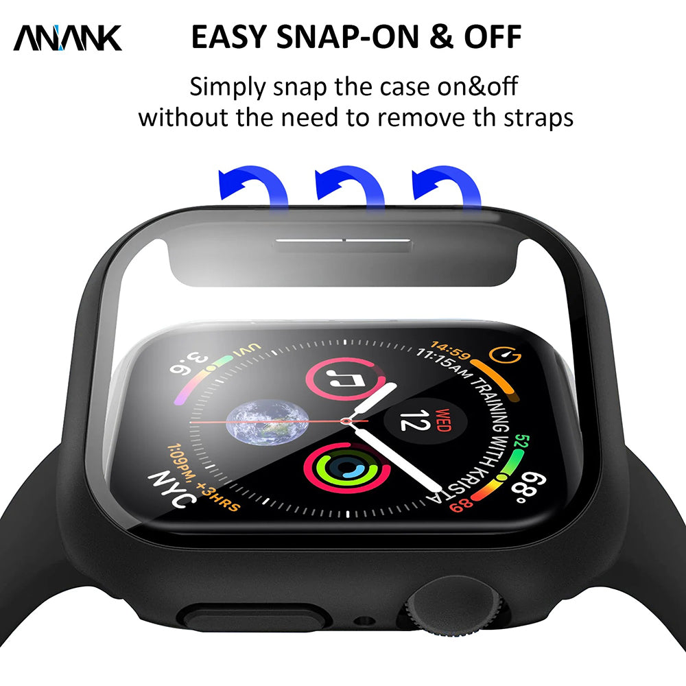 Anank Screen Guard kućište za Apple Watch Series 7 41mm, Crna