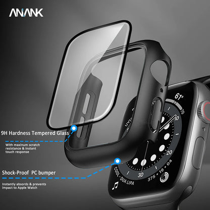 Anank Screen Guard kućište za Apple Watch Series 7 41mm, Crna
