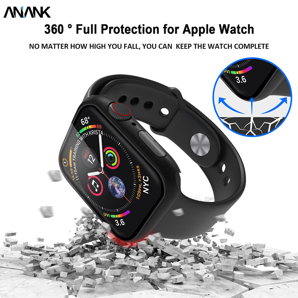 Anank Screen Guard kućište za Apple Watch Series 7 41mm, Crna