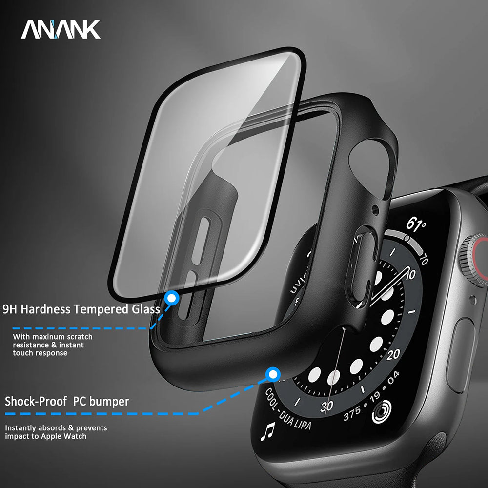 Anank Screen Guard kućište za Apple Watch Series 7 45mm, Crna